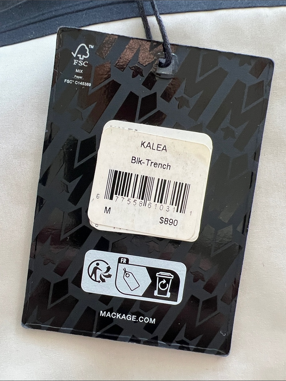 Mackage Kalea Trench Jacket Black M NWT - Picture 11 of 14